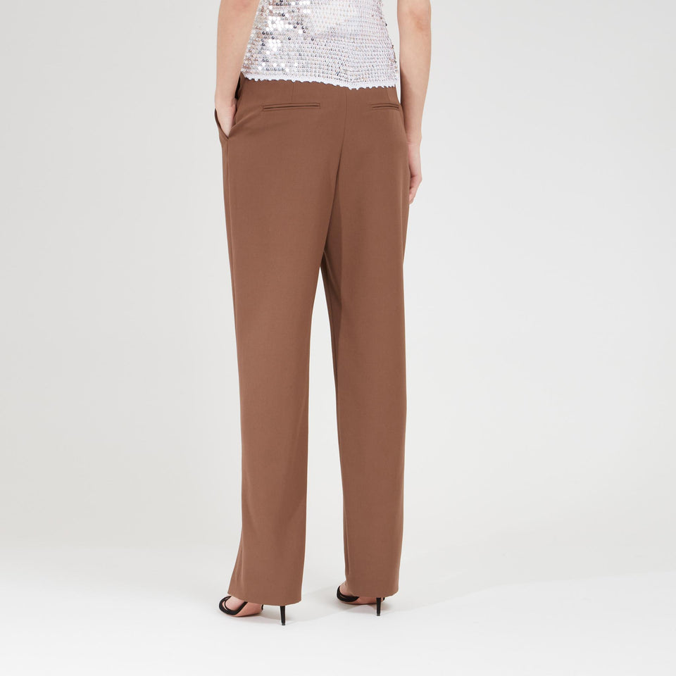 Pantaloni in lana marroni