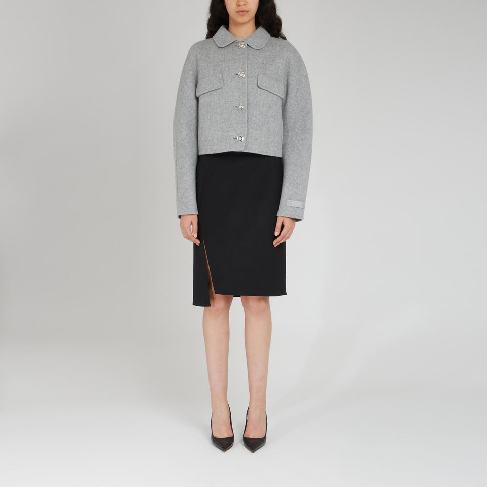 Grey wool and cashmere jacket