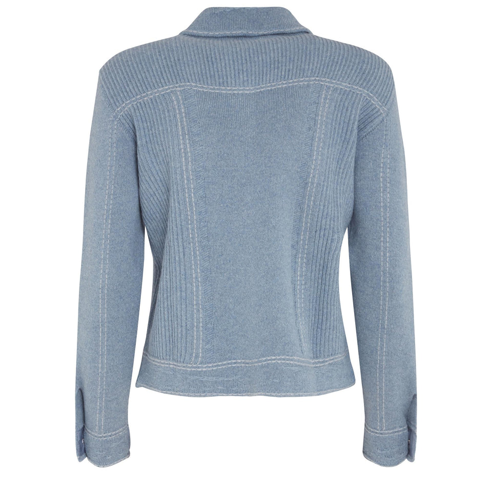 Light blue cashmere jacket
