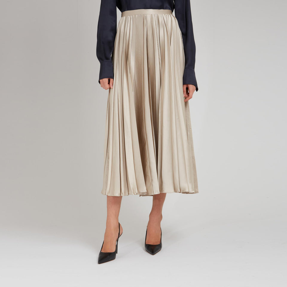 Gonna in tessuto beige S00120 2TP225M1028 DEL CORE 