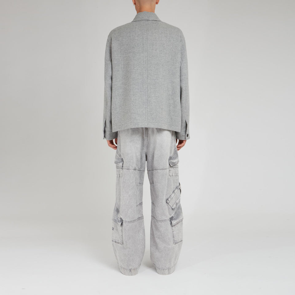 Giacca in lana grigia