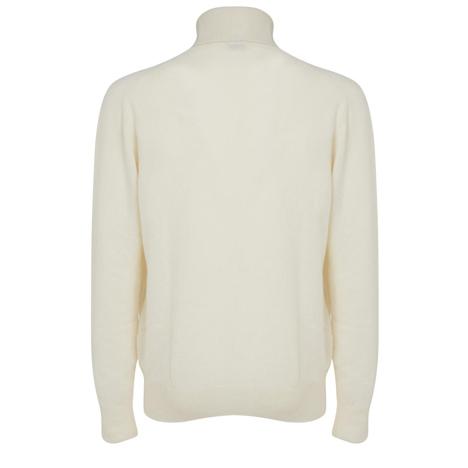 White wool and cashmere sweater