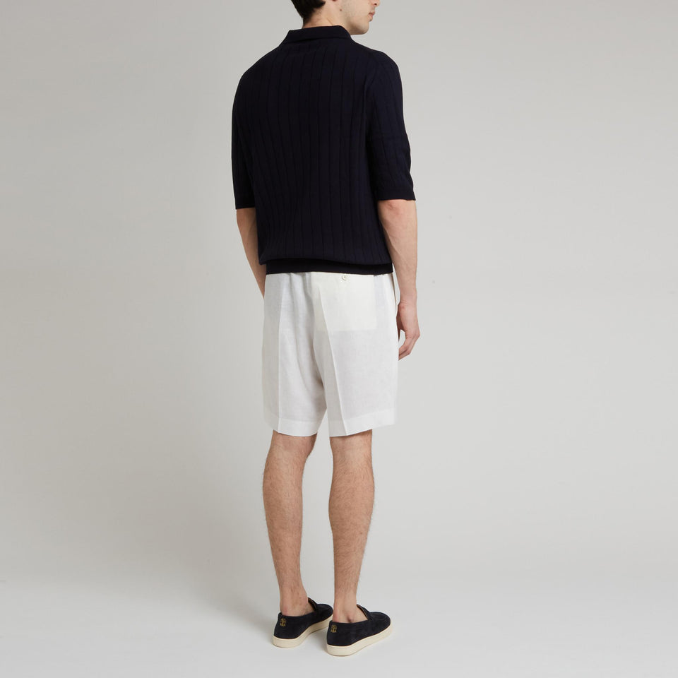 Polo in maglia blu 17U32PO15 31 CRUCIANI 