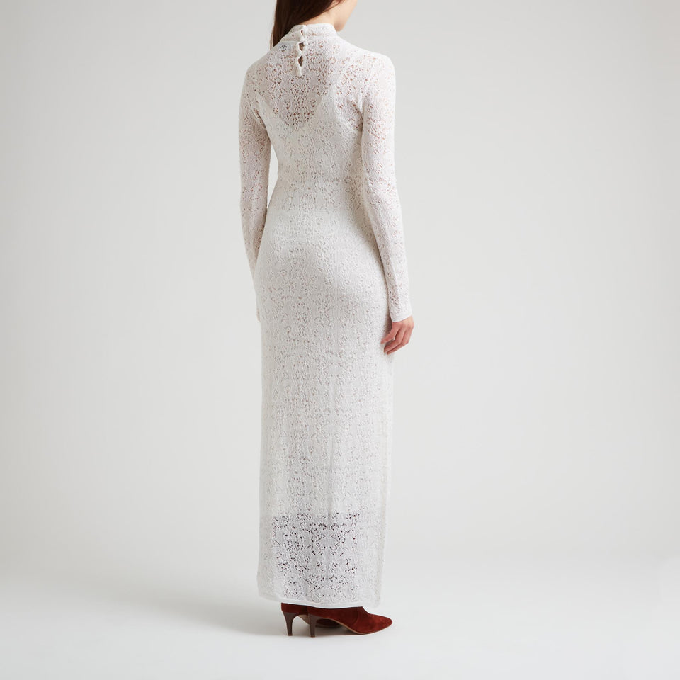 Abito "Lethe" in lana e seta bianco