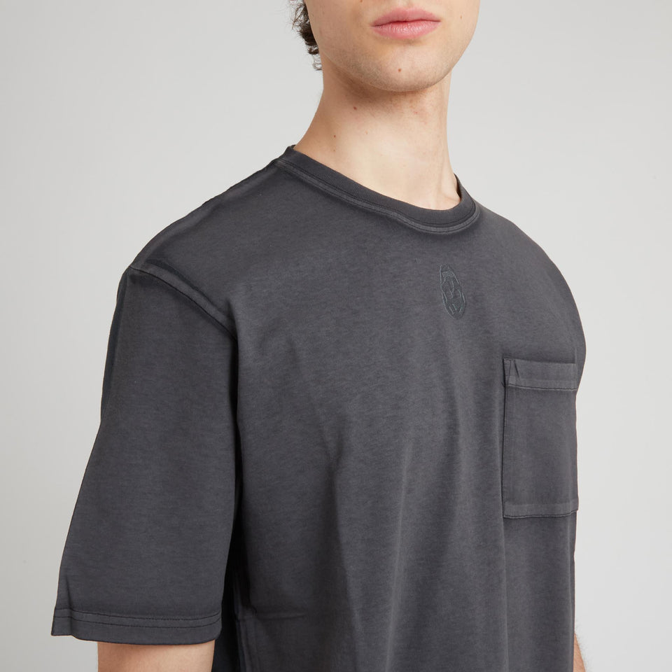 Grey cotton T-shirt