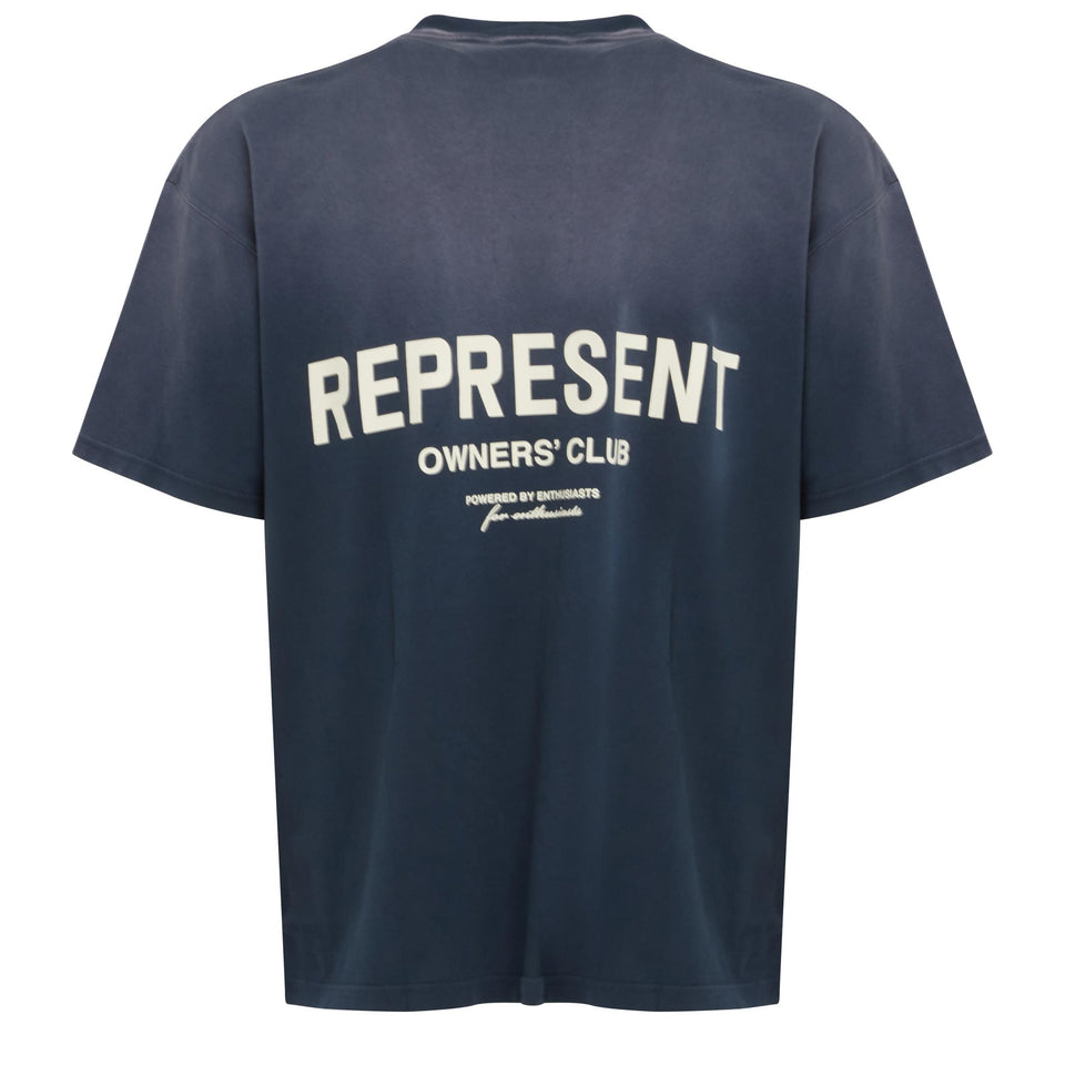 ''Owners club'' T-shirt in blue cotton