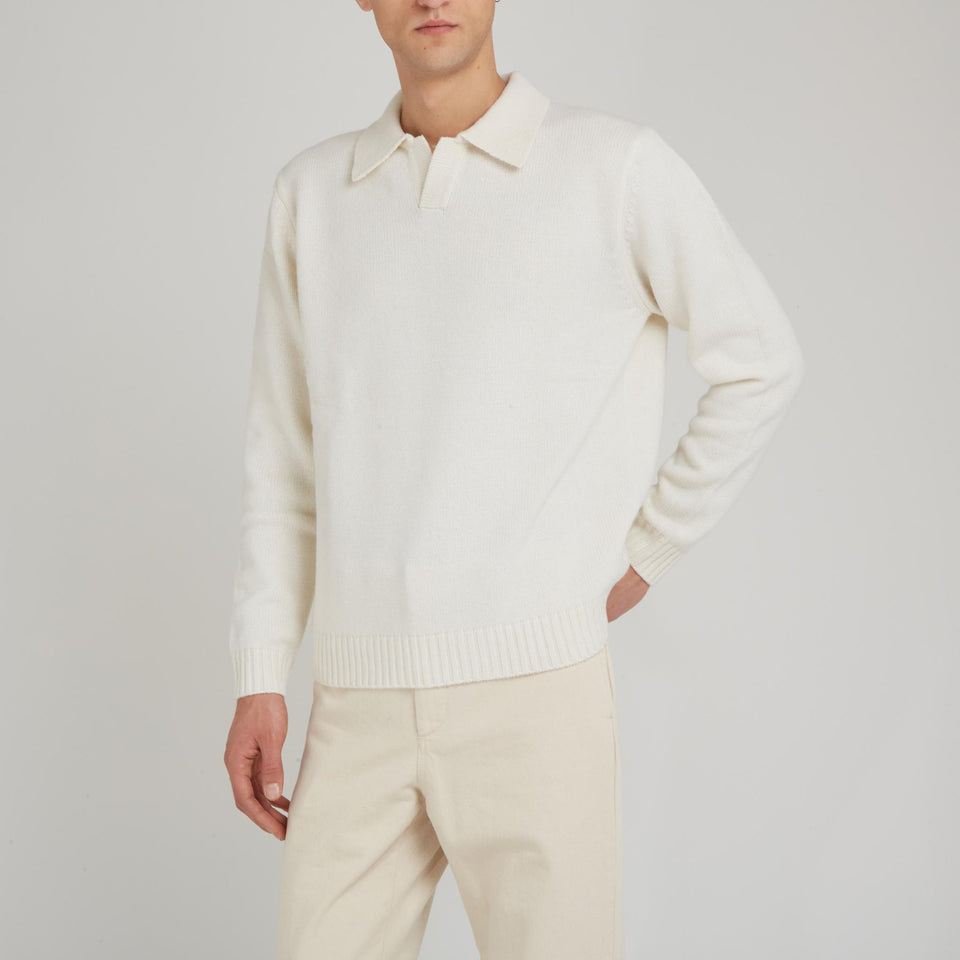 Maglia in lana bianca