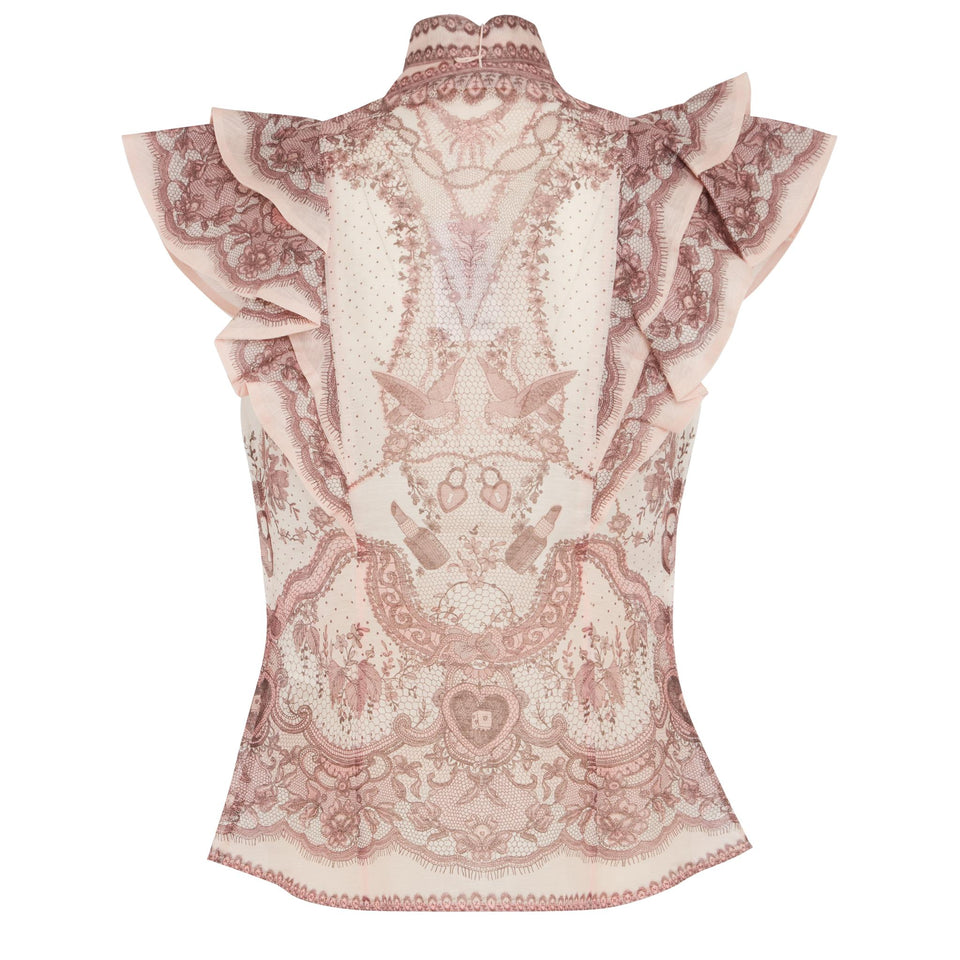 "Crush" Shirt in Pink Linen