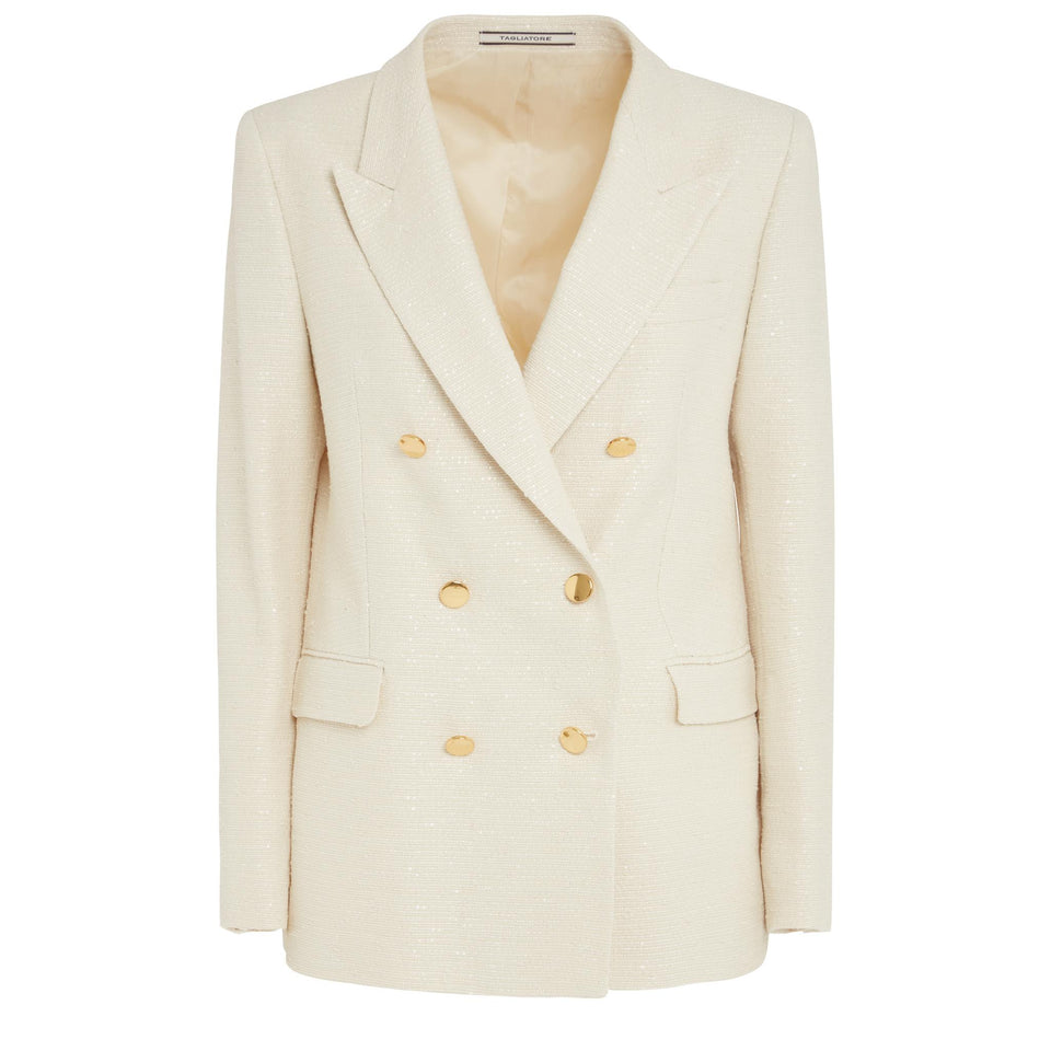 Giacca doppio petto ''J-Parigi'' in tessuto beige