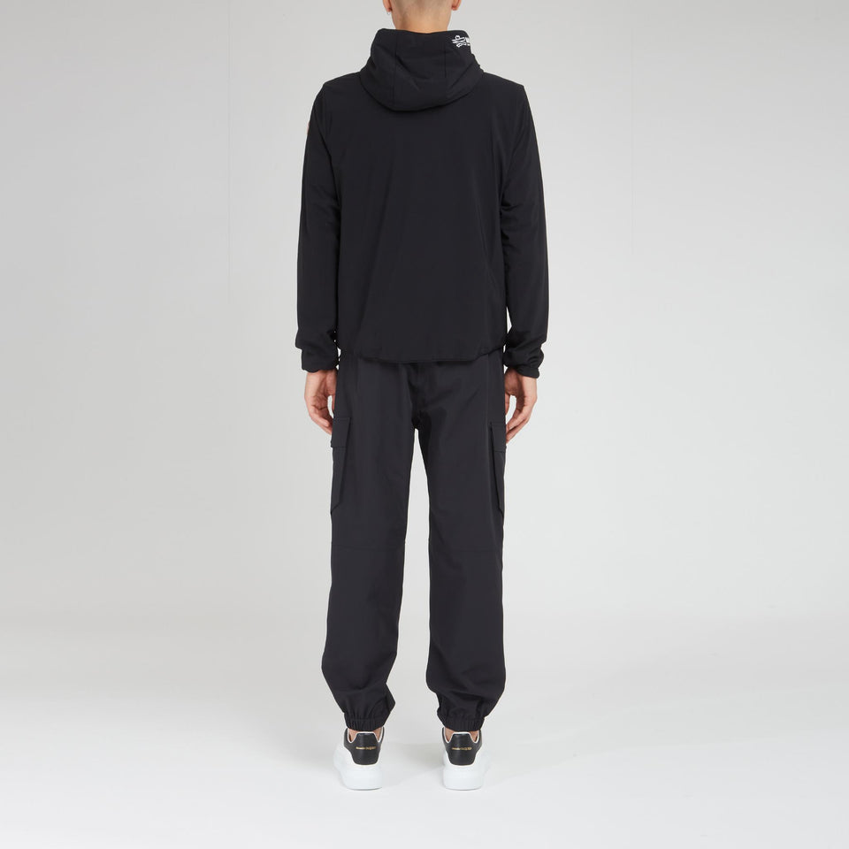 Black fabric cardigan