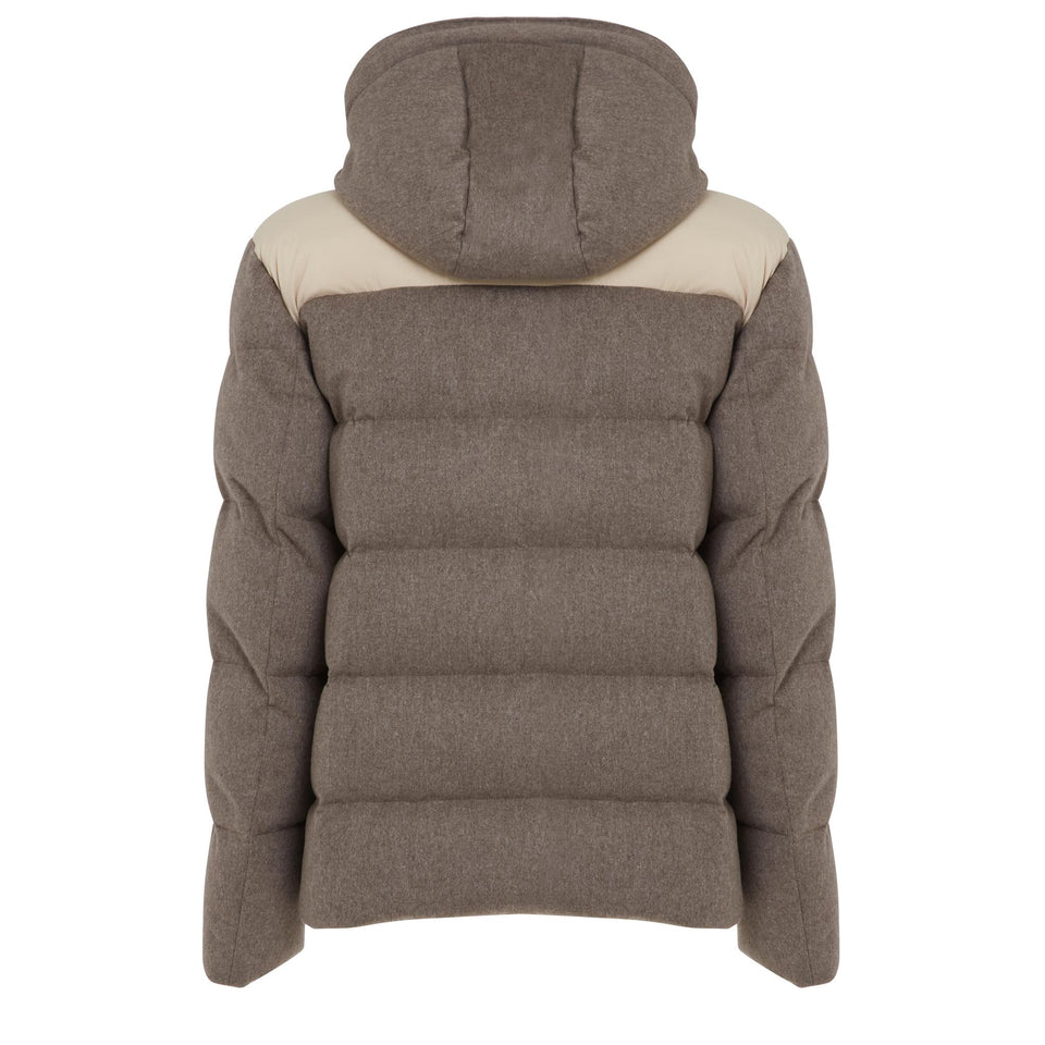 Piumino in cashmere Loropiana beige