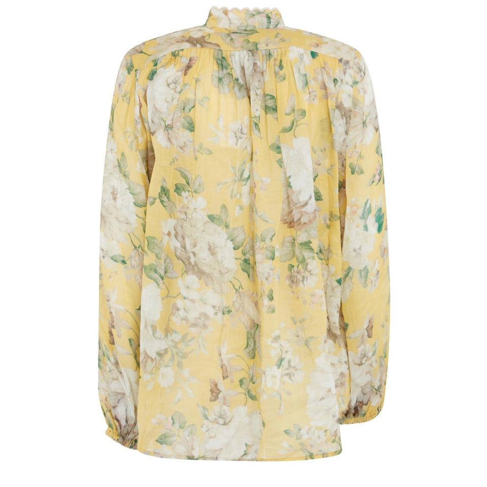 Camicia "Acacia" in lino gialla