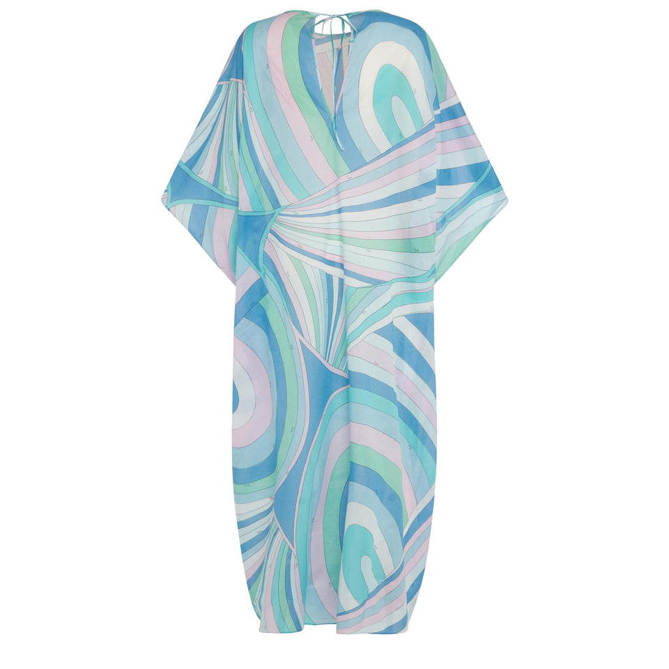 Maxi abito in cotone multicolor