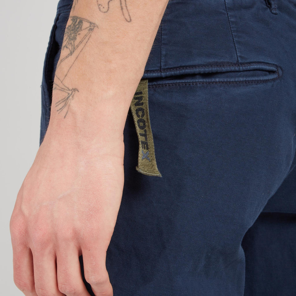 Pantalone in canvas blu - GIO MORETTI