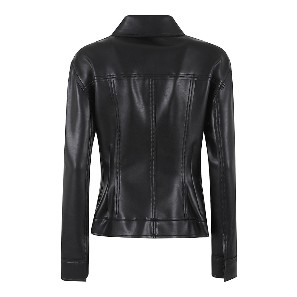 Giubbino in pelle nero ST3254LV014 001 NORMA KAMALI 