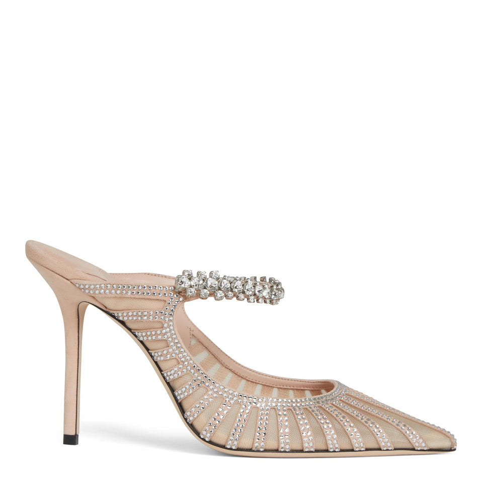 Décolleté "Bing 100" in tessuto beige BING 100 BZSMACARON MIX JIMMY CHOO 