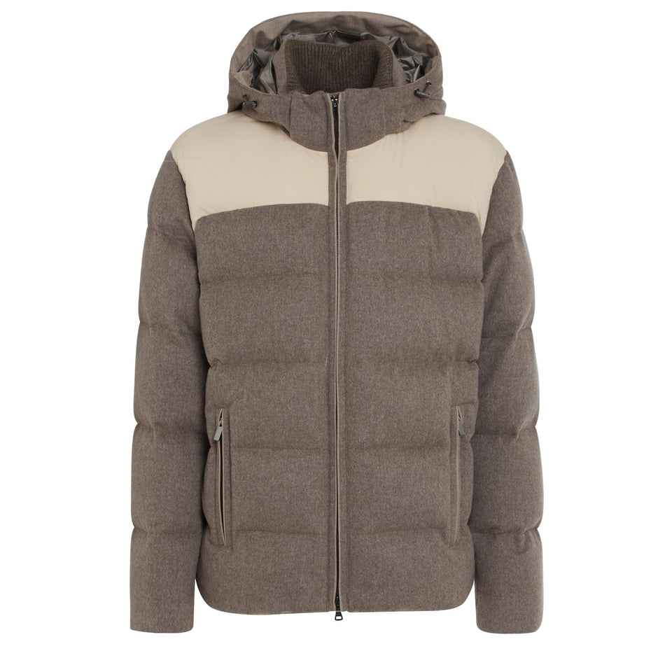 Piumino in cashmere Loropiana beige