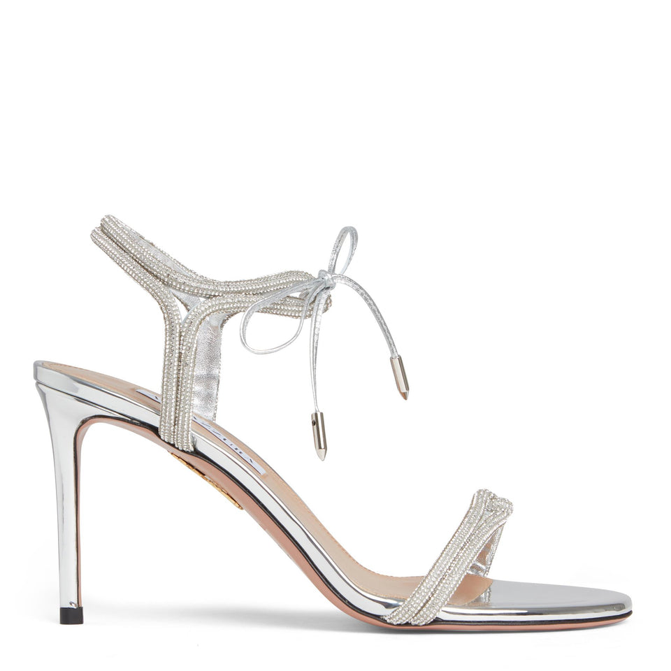 Dècolletè in vernice argento RVEMIDS0 SYLCCC AQUAZZURA 