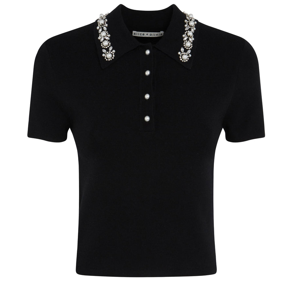 Polo "Meda" in lana nera