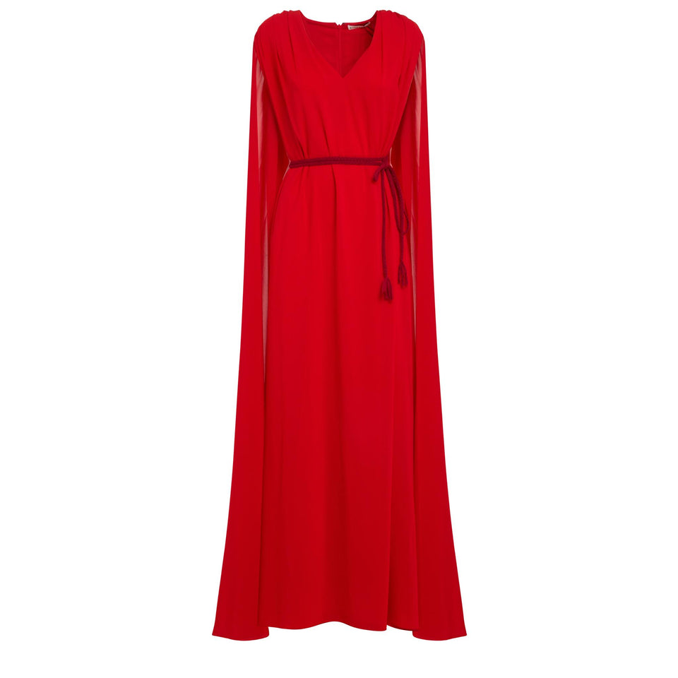 Maxi abito "Zenaida" in tessuto rosso