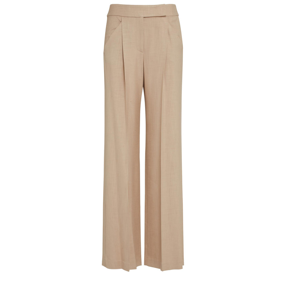 Pantalone in tessuto beige