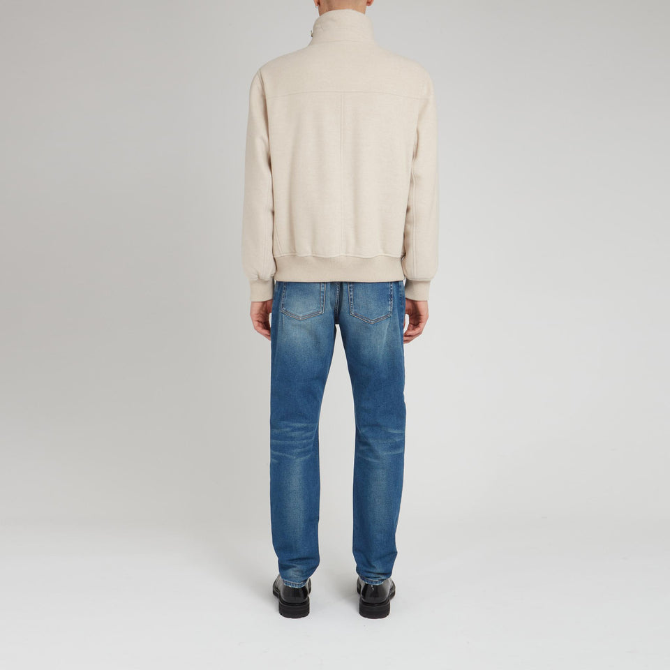 Giubbotto in cashmere beige