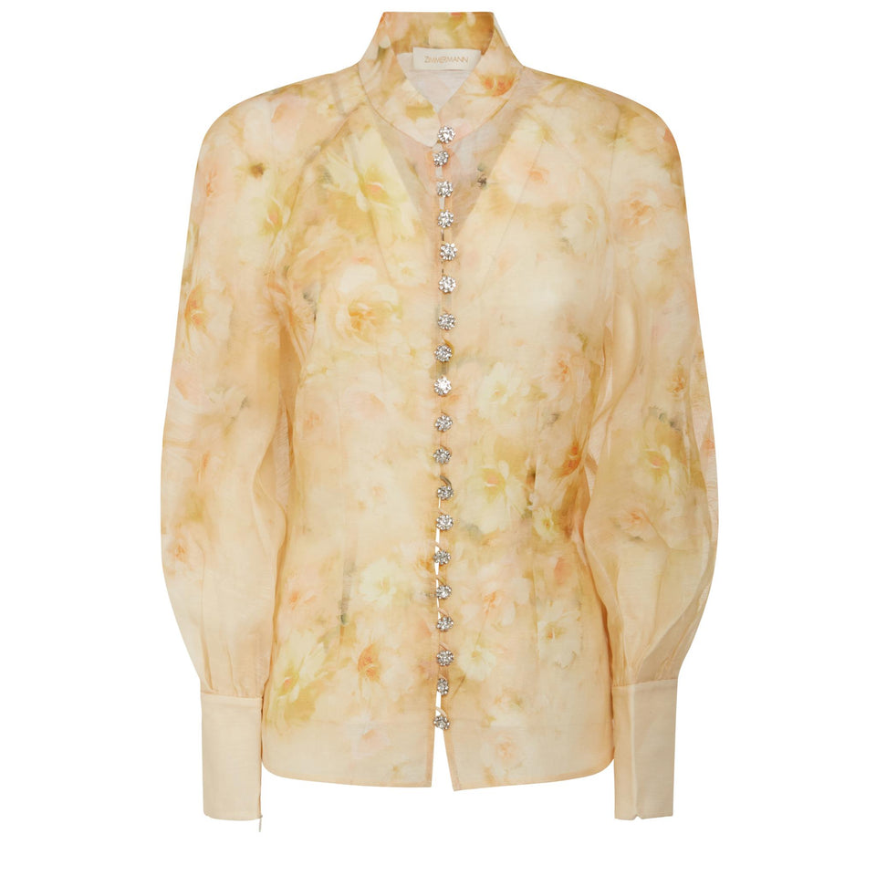 Yellow Linen "Crush" Shirt