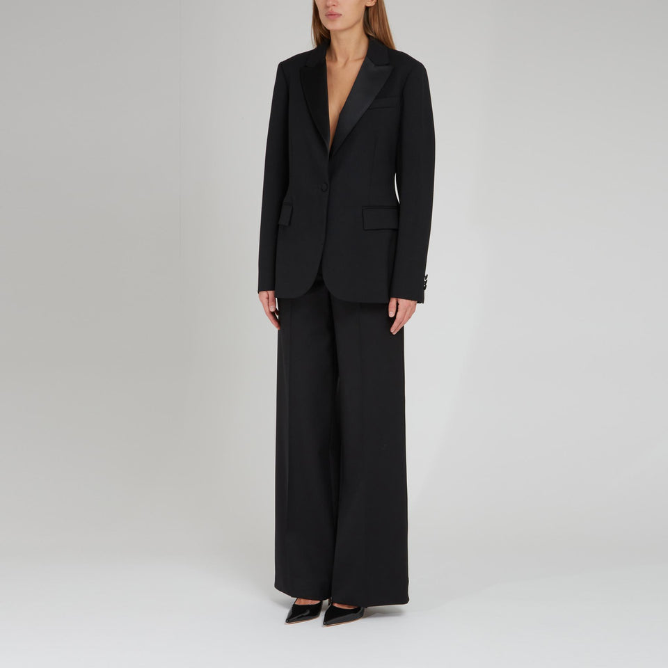 Giacca mono petto in lana nera