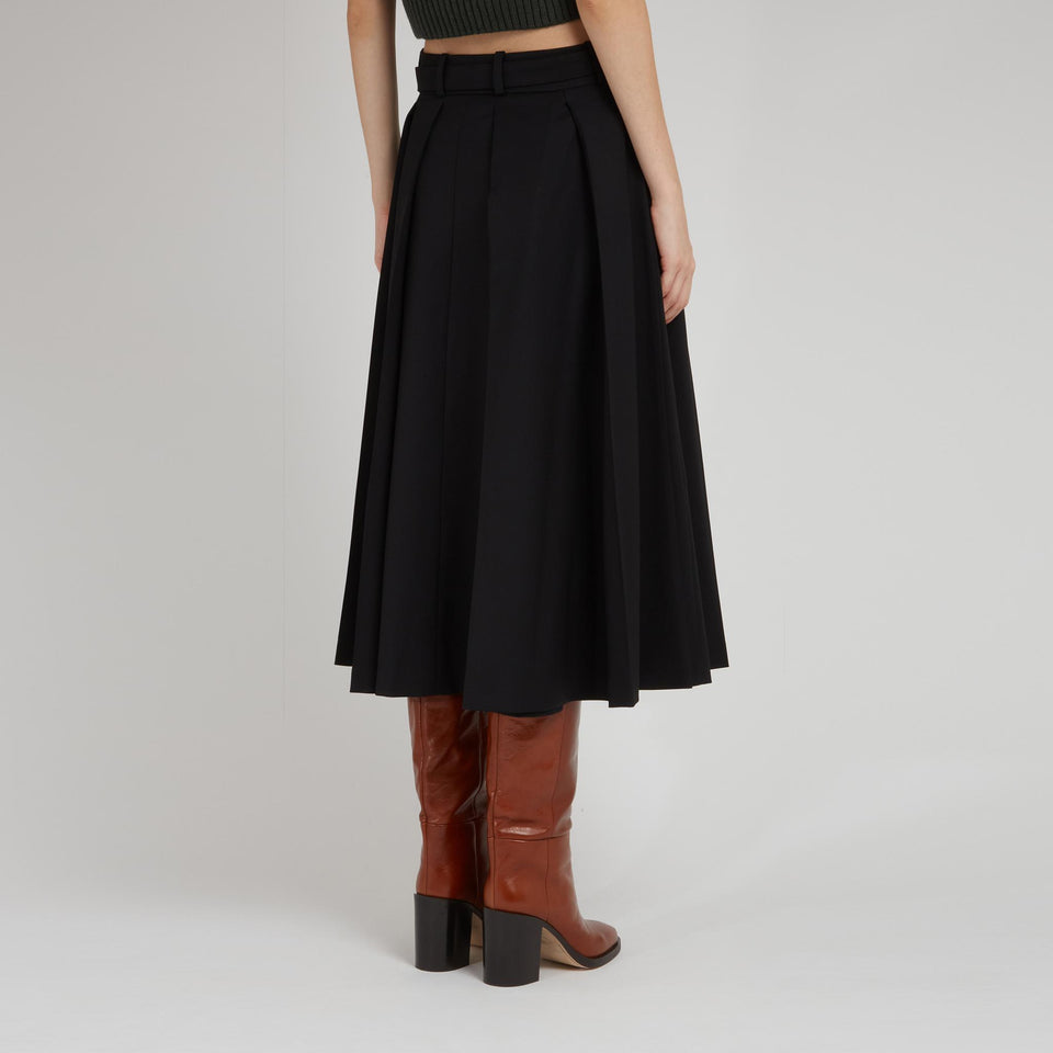 Gonna lunga in cotone nera