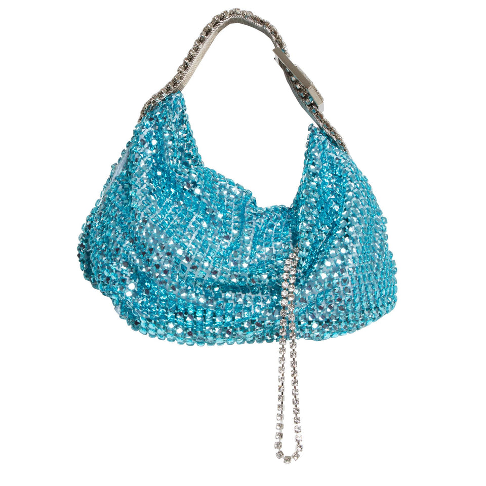 Small blue crystal bag
