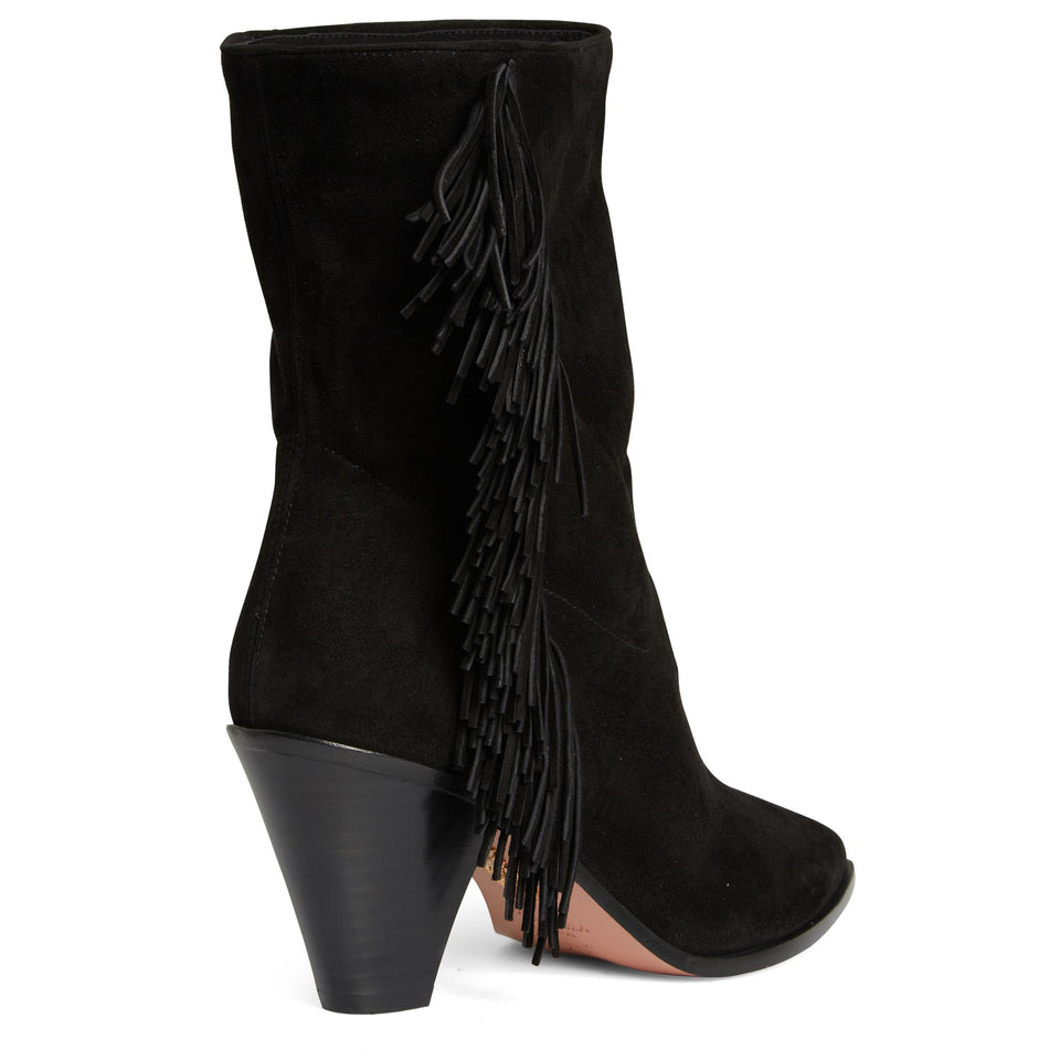 Stivalettro "Marfa" in suede nero MRFMIDB0 SUE000 AQUAZZURA 