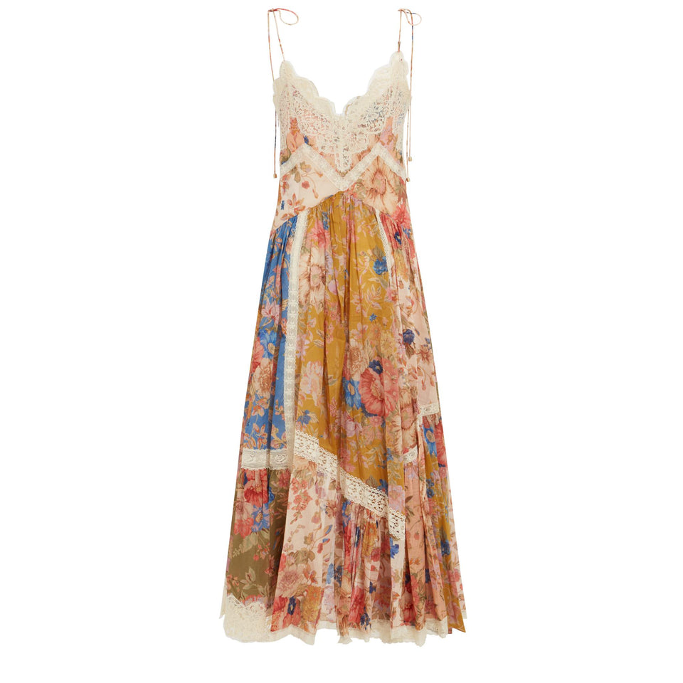 Multicolor fabric dress