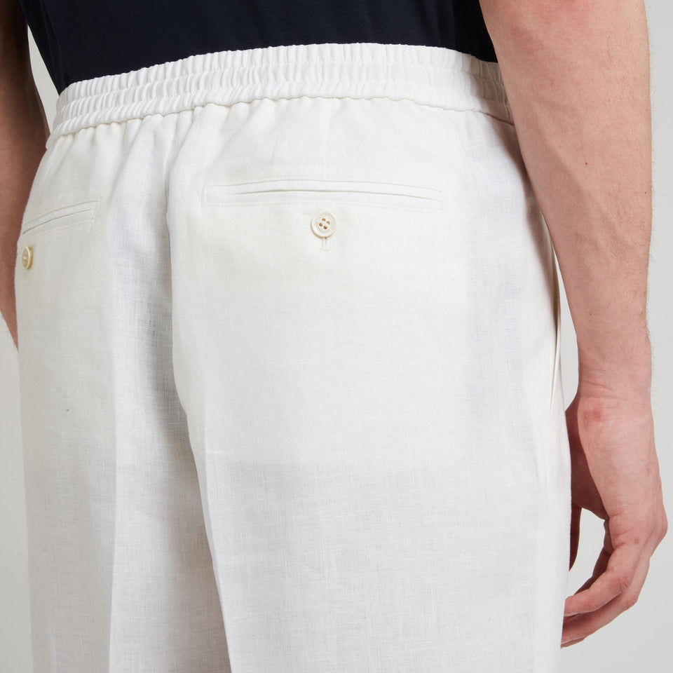 White linen trousers