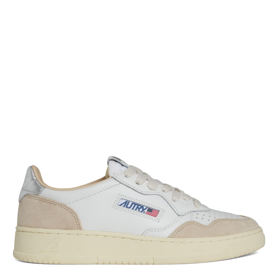 Sneakers ''Medalist Low'' in pelle bianca AULW LS74WHT/SILVER AUTRY 