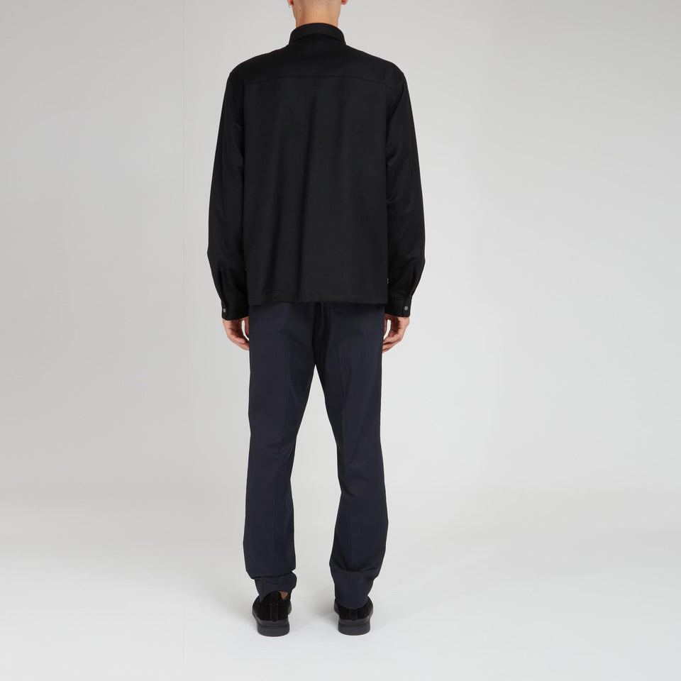 Camicia in lana nera