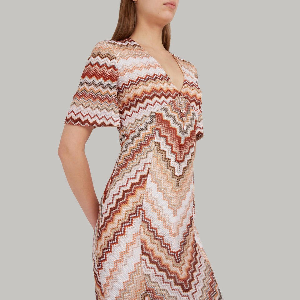 Multicolor fabric dress