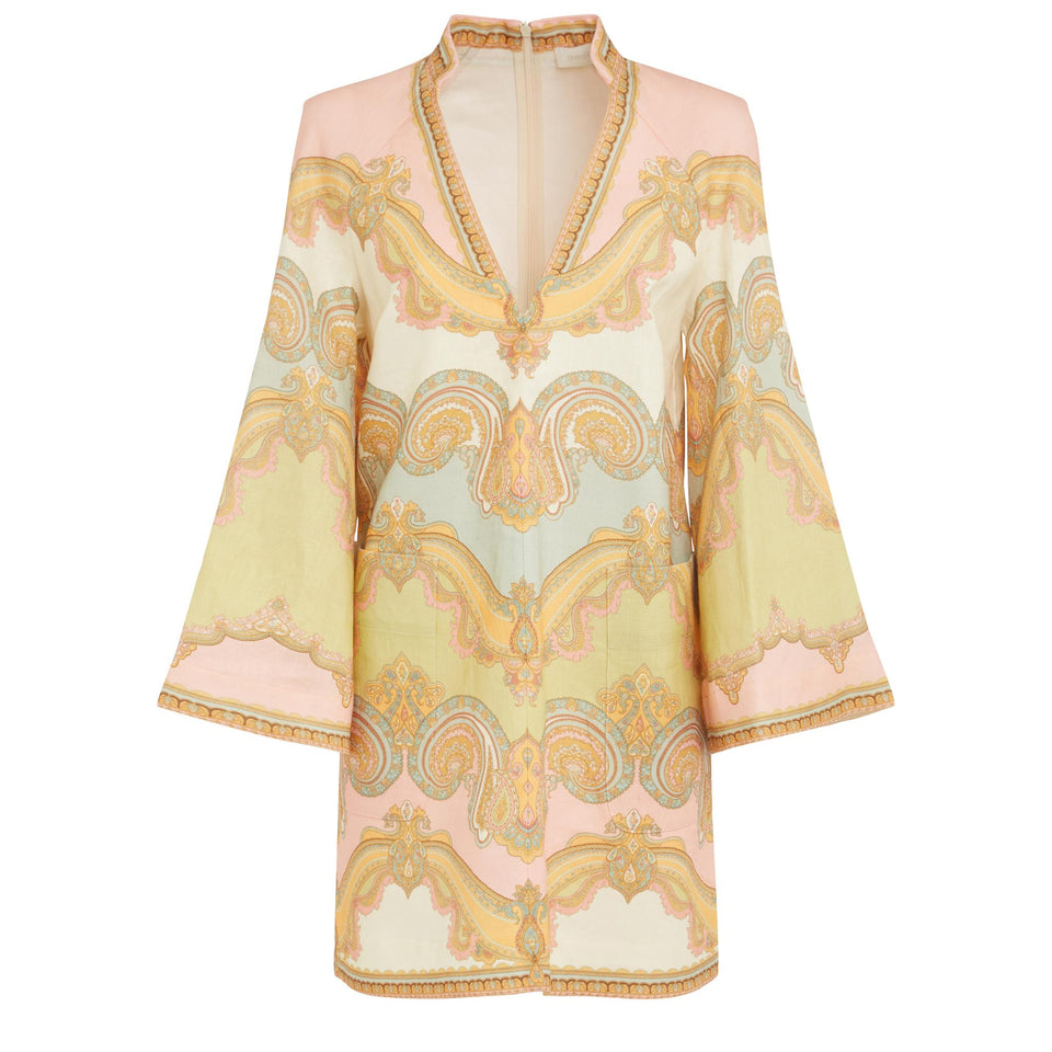 "Maxine" dress in multicolored linen