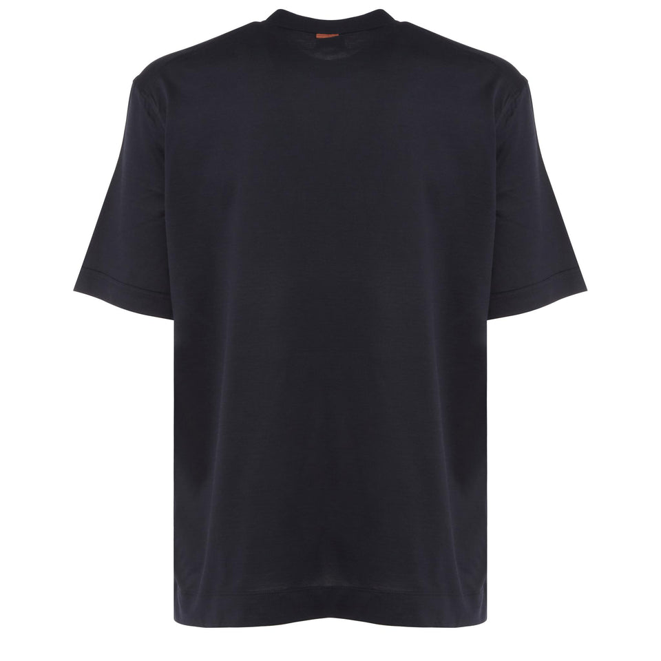 T-shirt in cotone blu