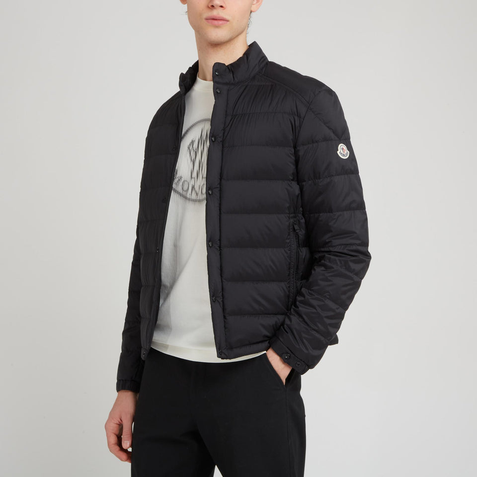 "Selves" down jacket in black fabric