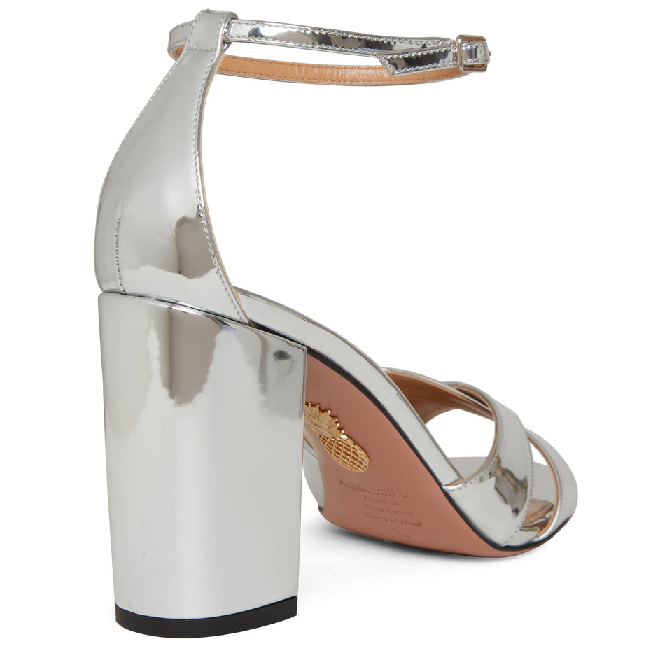 Sandali ''Divine'' in pelle argento DVEMIDS0 SSYCCC AQUAZZURA 