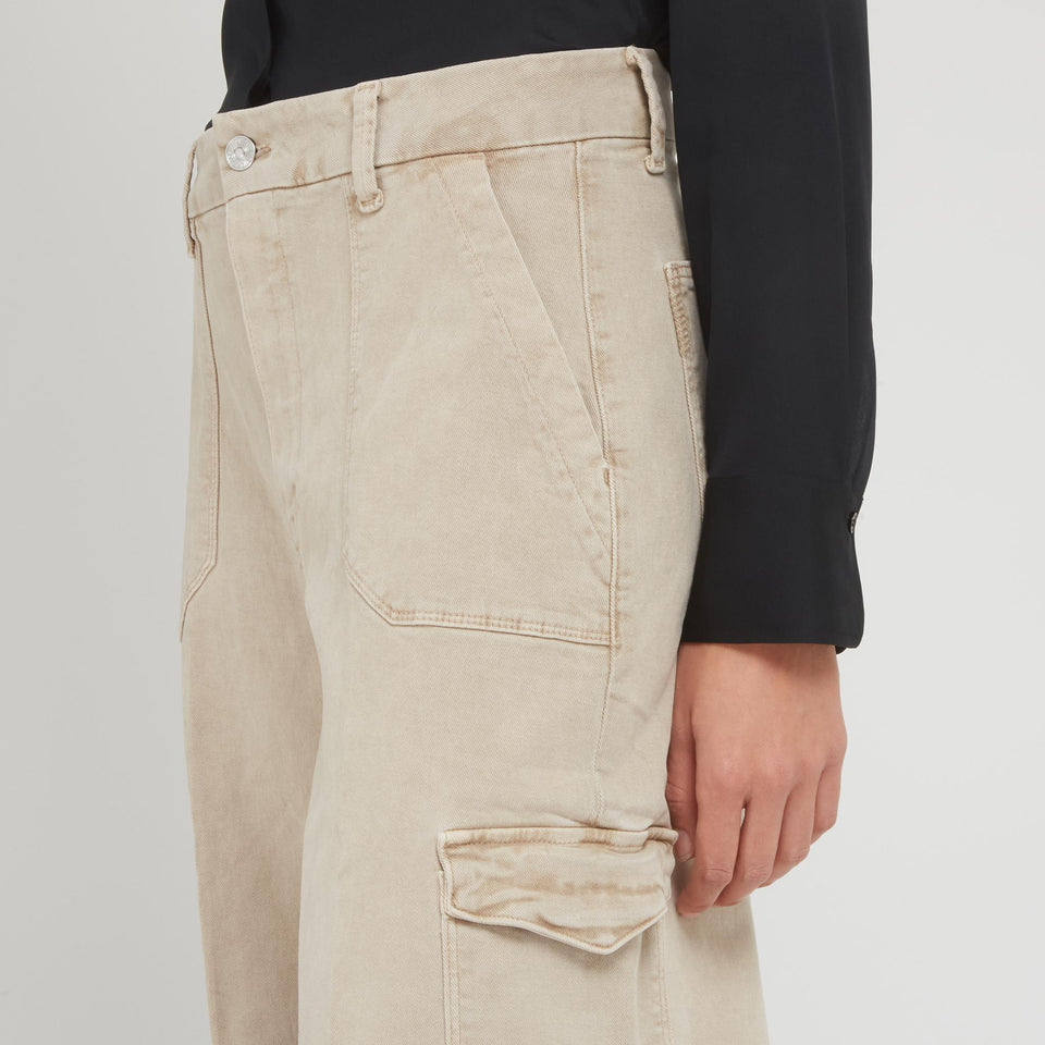 Pantalone cargo "Haper W/Utility" in cotone beige