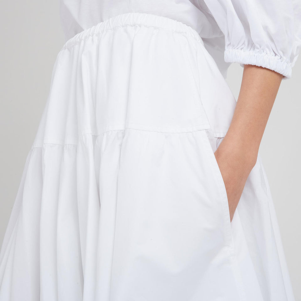 Gonna in cotone bianca SK080 0017001W PATOU 