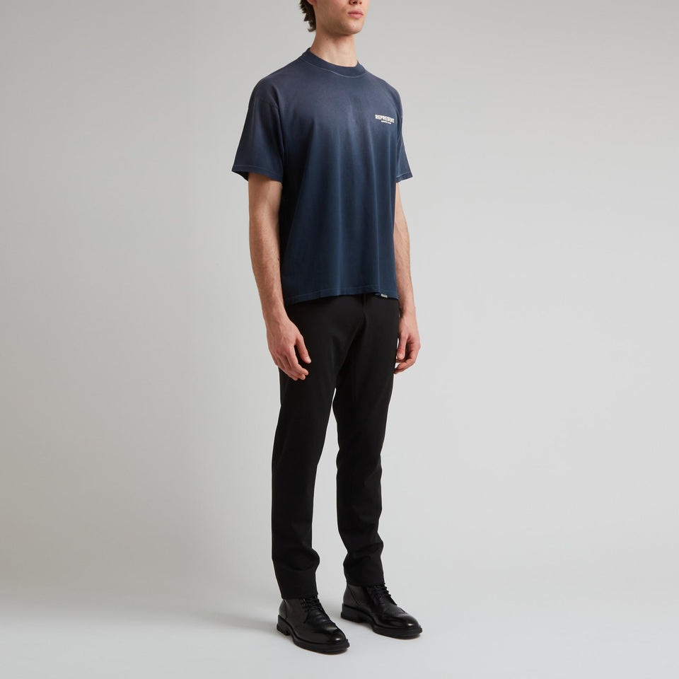 ''Owners club'' T-shirt in blue cotton