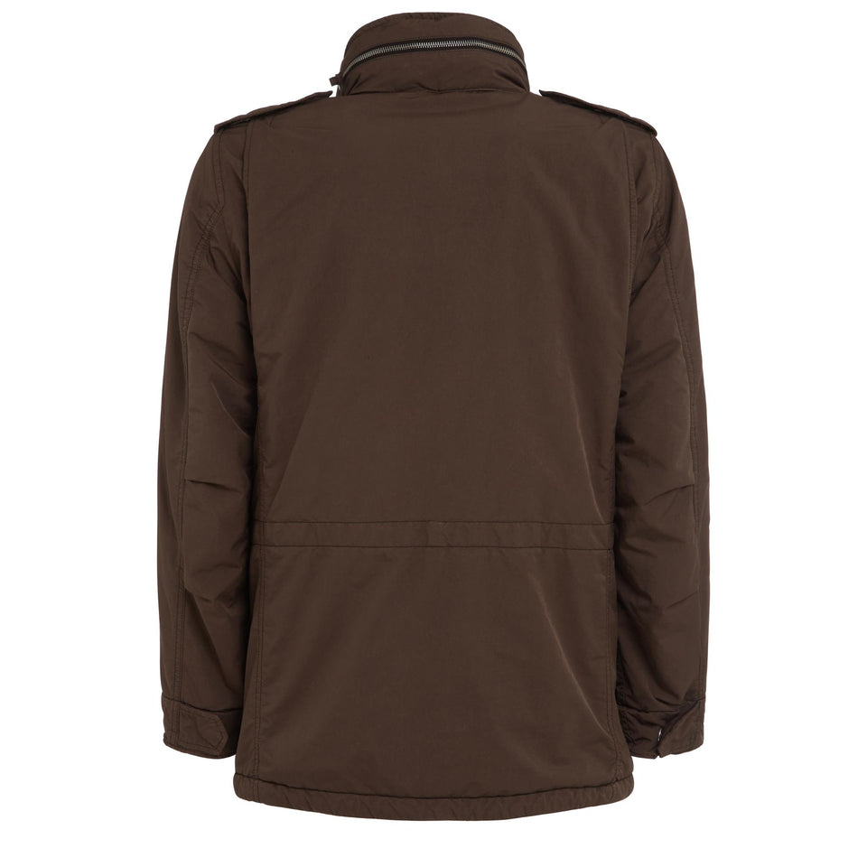 Giubbino in tessuto marrone