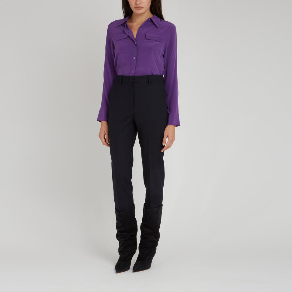 Purple silk shirt