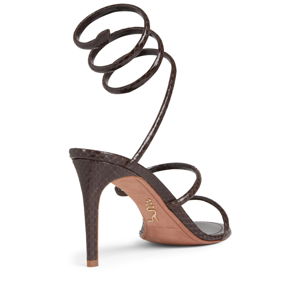 Sandalo ''Cleo'' in pelle marrone C12478-080 AY015029BROWN RENE CAOVILLA 