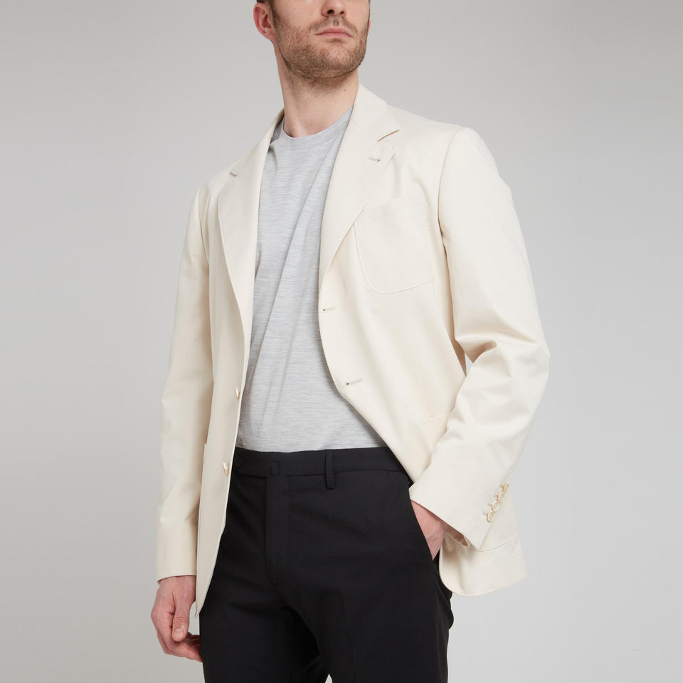 Giacca in cotone beige