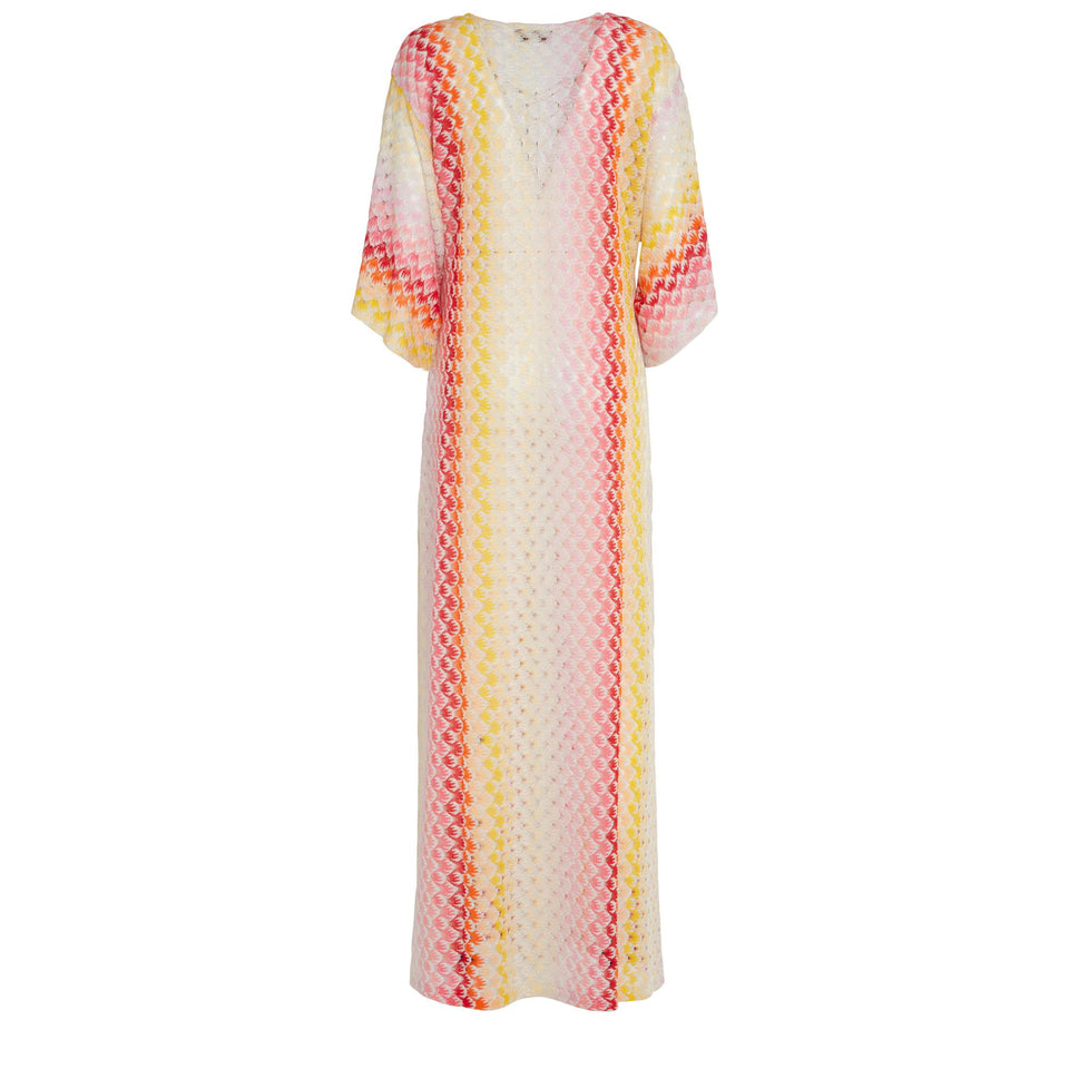 Maxi abito in tessuto multicolor