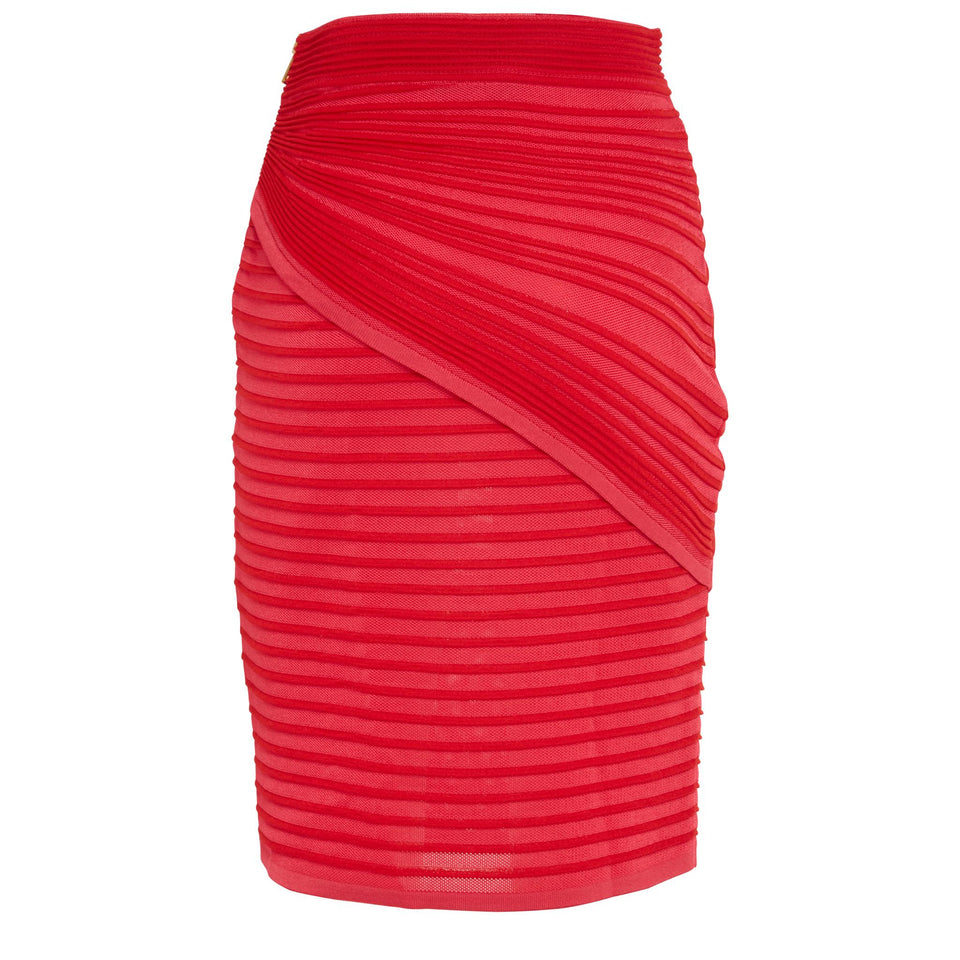 Gonna in maglia rossa