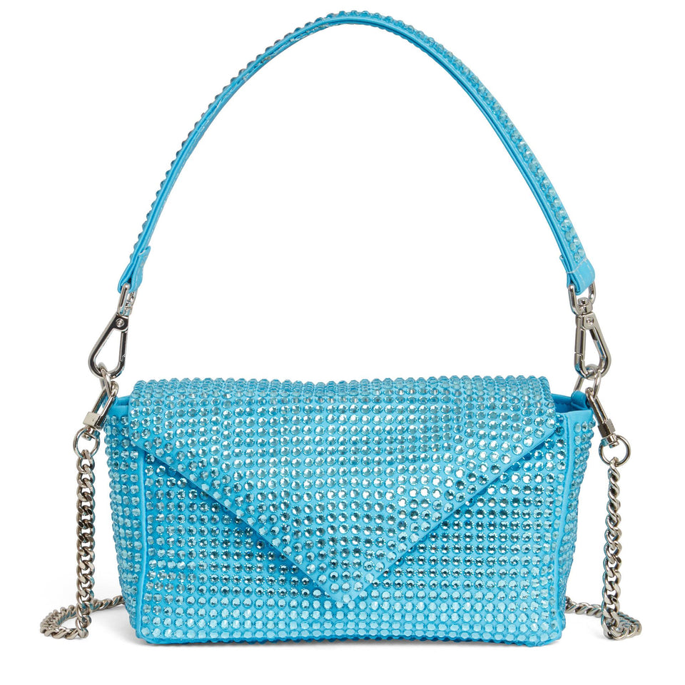 Bag "My Love" in light blue satin